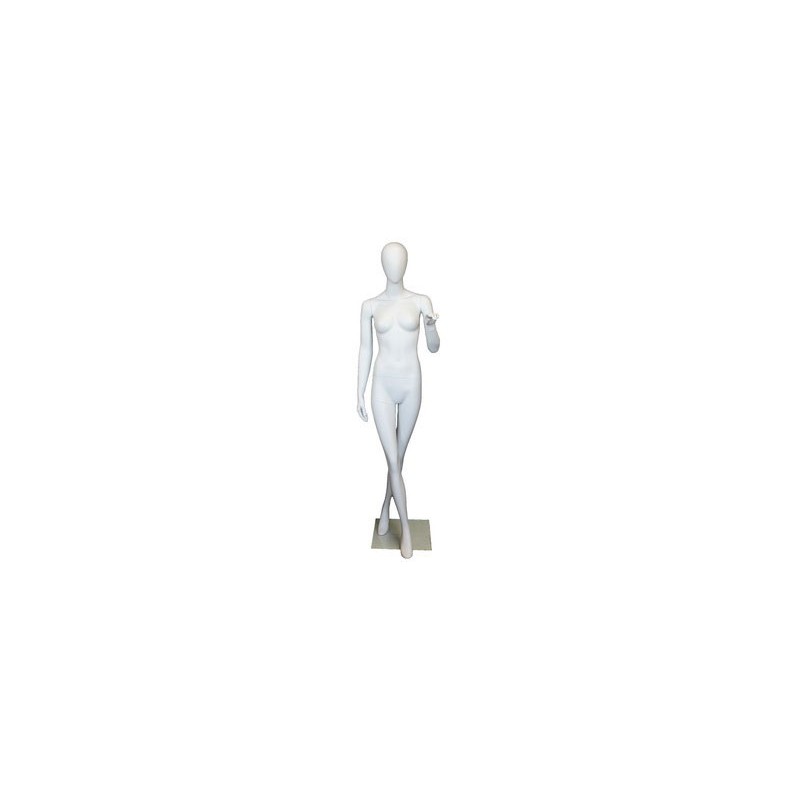 USED 6 ft 3 in Male Mannequin Egg head Matte white -SFM42E-WT