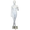 USED 6 ft 3 in Male Mannequin Egg head Matte white -SFM42E-WT