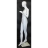 used 6 ft 2 in Male Mannequin Egg head Matte white -SFM64E-WT