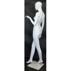 USED-6 ft 2 in Male Mannequin Egg head Matte white -SFM65E-WT