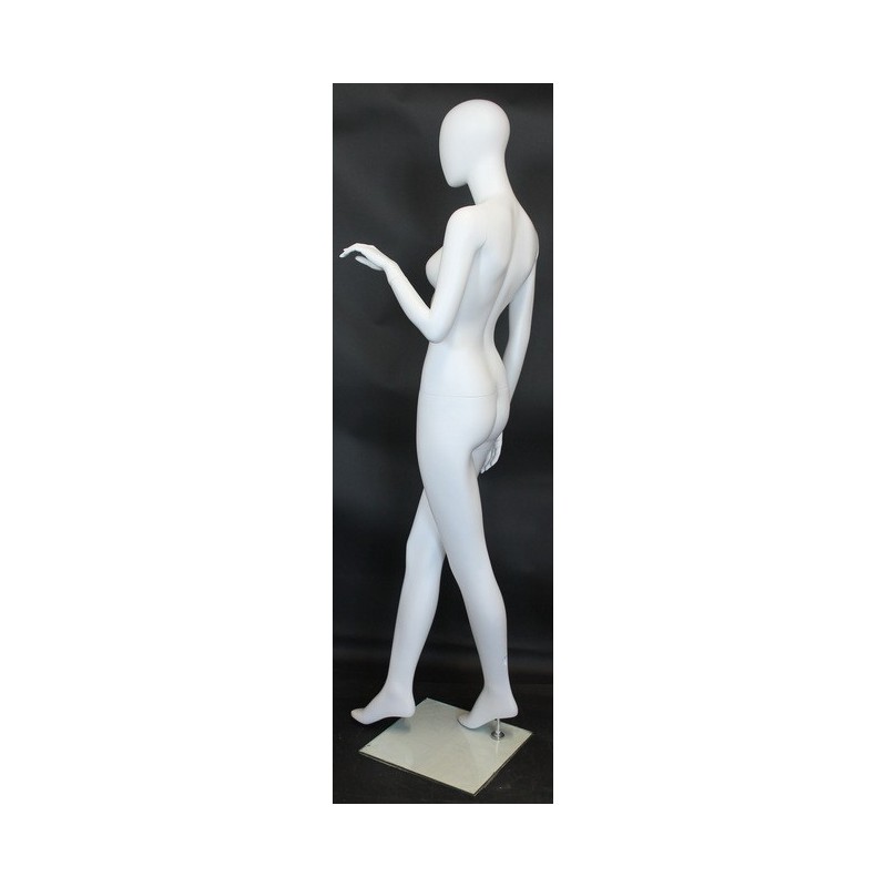 USED-6 ft 2 in Male Mannequin Egg head Matte white -SFM65E-WT
