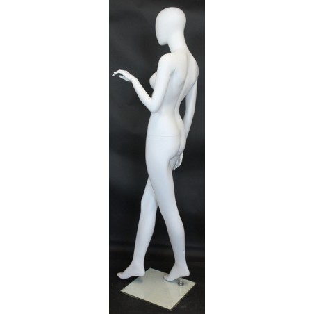 USED-6 ft 2 in Male Mannequin Egg head Matte white -SFM65E-WT