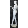 USED-6 ft 2 in Male Mannequin Egg head Matte white -SFM65E-WT