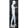 USED 6 ft 4 in Athletic Matte Grey Egg head Male Mannequin  -SFM52E-Grey