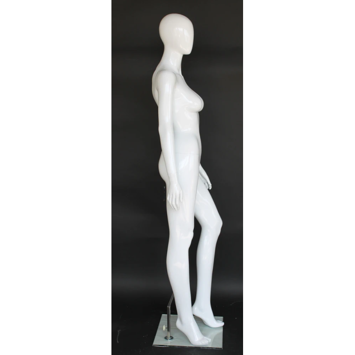Glossy White Female Mannequin in Dynamic Strut pose -SFW81E-GW