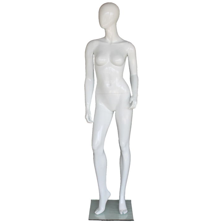 Glossy White Female Mannequin in Graceful Pivot pose -SFW83E-GW