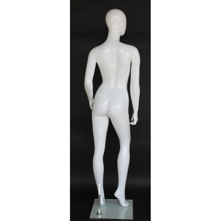 Glossy White Female Mannequin in Graceful Pivot pose -SFW83E-GW