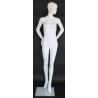 Size 8/10 White Jersey Female Dress form mannequin Metal Base B68-WM