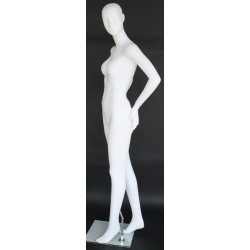Size 4/6 Black Jersey Female Dress form mannequin Metal Base B68-WM