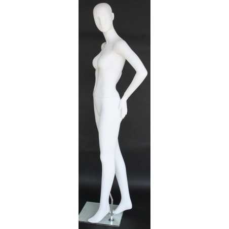 Size 4/6 Black Jersey Female Dress form mannequin Metal Base B68-WM
