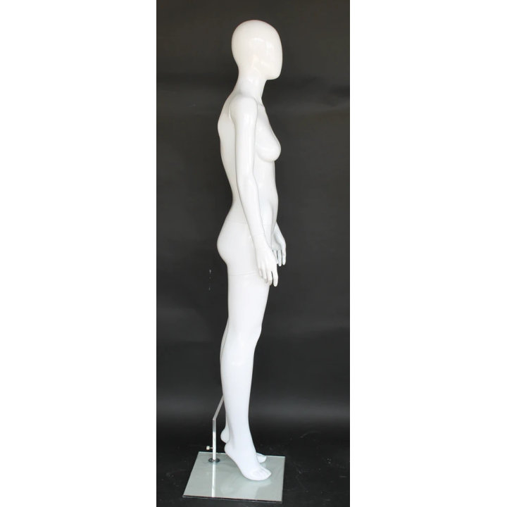Glossy White Female Mannequin Symmetric Straight-Standing Pose-SFW85E-GW