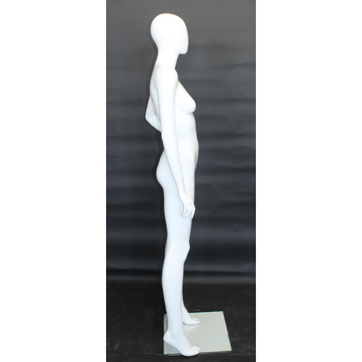 Glossy White Female Mannequin in Hand-on-Hip "Couture" Pose-SFW87E-GW