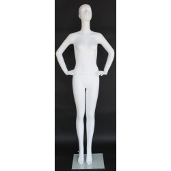 USED Glossy White Finish Sitting Female Mannequin -SFW90E-GW