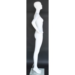 USED Glossy White Finish Egg Head Female Mannequin -SFW82E-GW