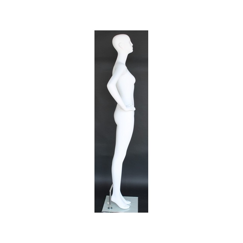 USED Glossy White Finish Egg Head Female Mannequin -SFW82E-GW