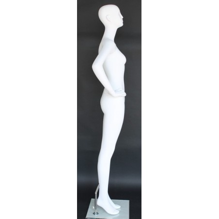 USED Glossy White Finish Egg Head Female Mannequin -SFW82E-GW