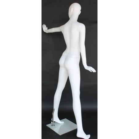 USED 5 ft 5 in Headless Full Body Female Mannequin Matte White STW108-WT