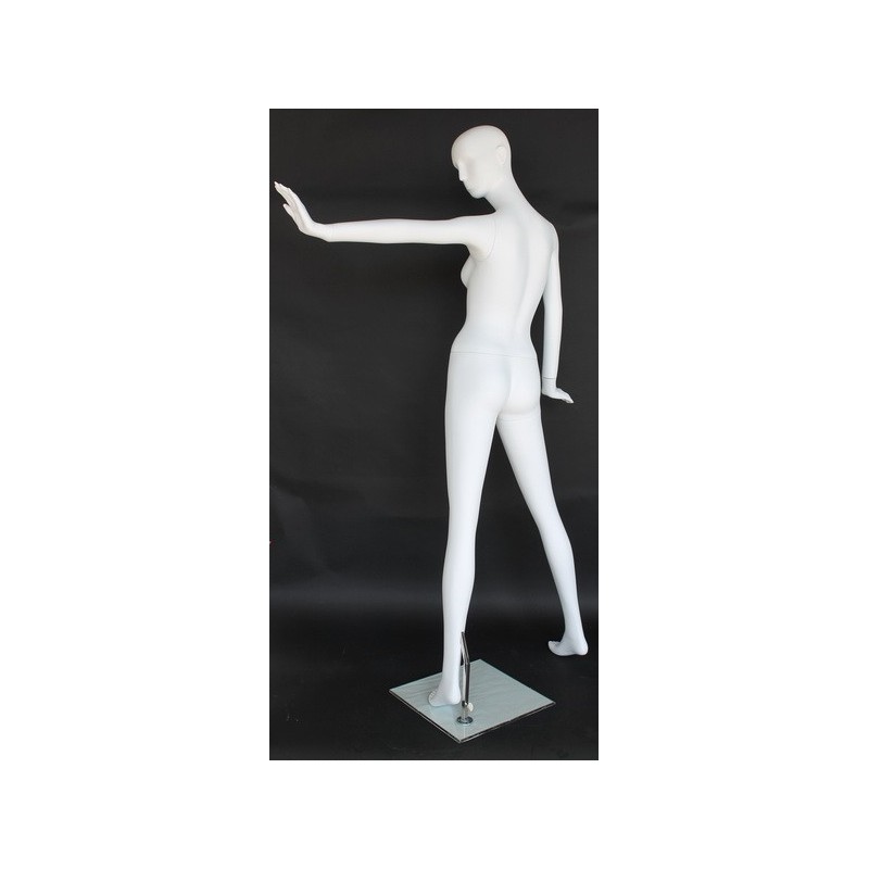 USED Headless Full Body Female Mannequin Matte White Glass Base STW121-WT