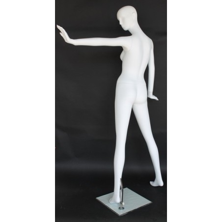 USED Headless Full Body Female Mannequin Matte White Glass Base STW121-WT
