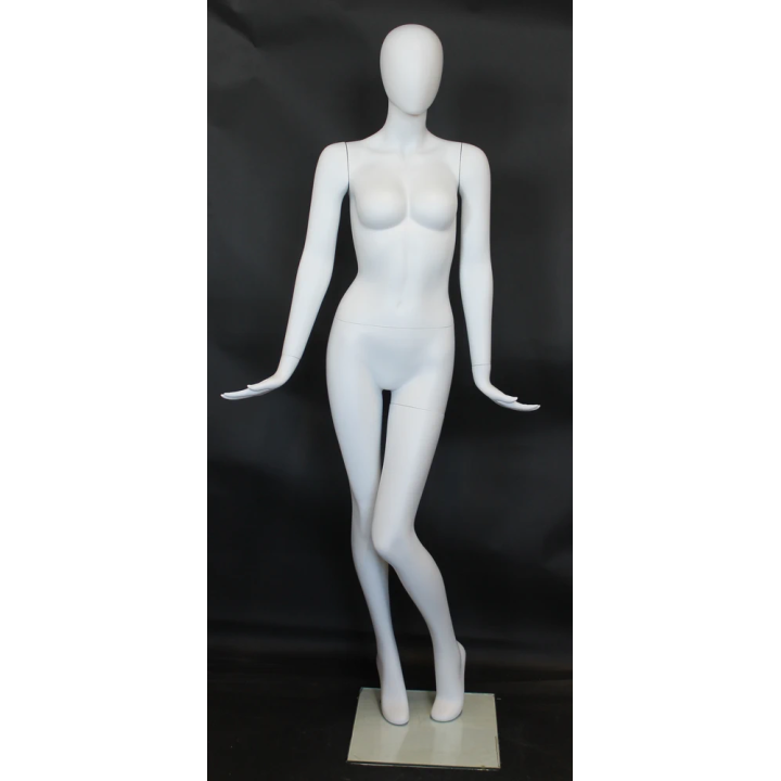 Chic Silhouette Style Egg Head Female Mannequin -SFW96E-WT