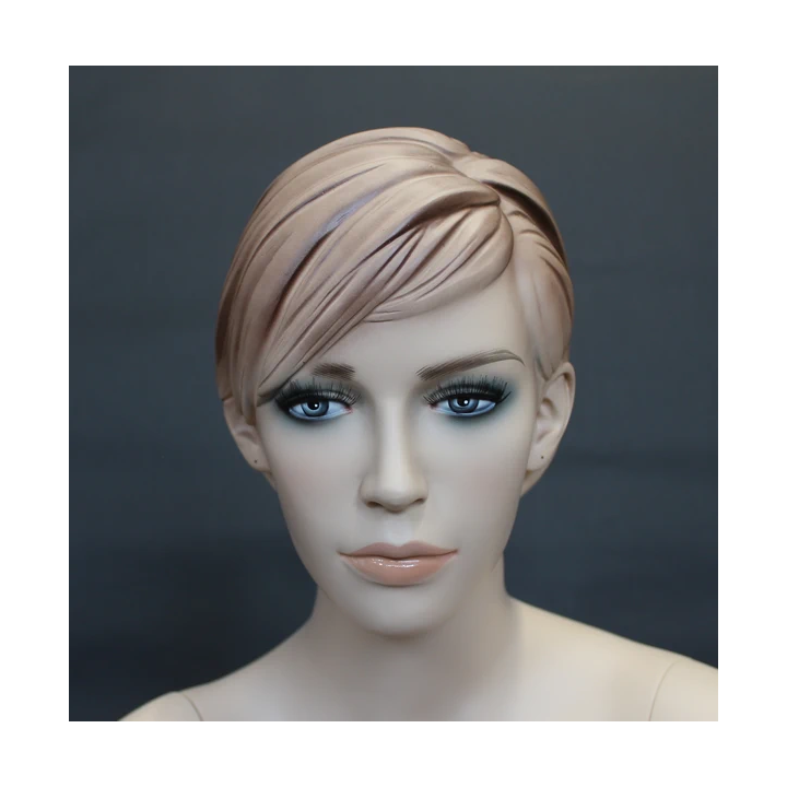 Female Sitting Mannequin Molded hair with face make up -SFW9-FT