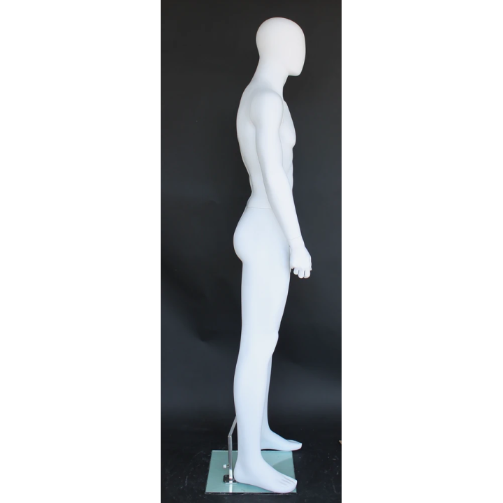 SFM25E-WT 6'2" Matte White Male Mannequin - Tall Standard Adult