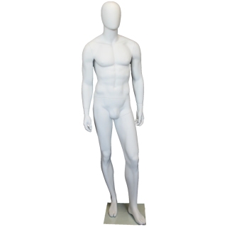 SFM21E-WT - 6'3" Matte White Male Mannequin - Athletic Walking Pose
