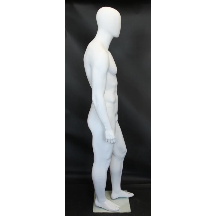 SFM21E-WT - 6'3" Matte White Male Mannequin - Athletic Walking Pose