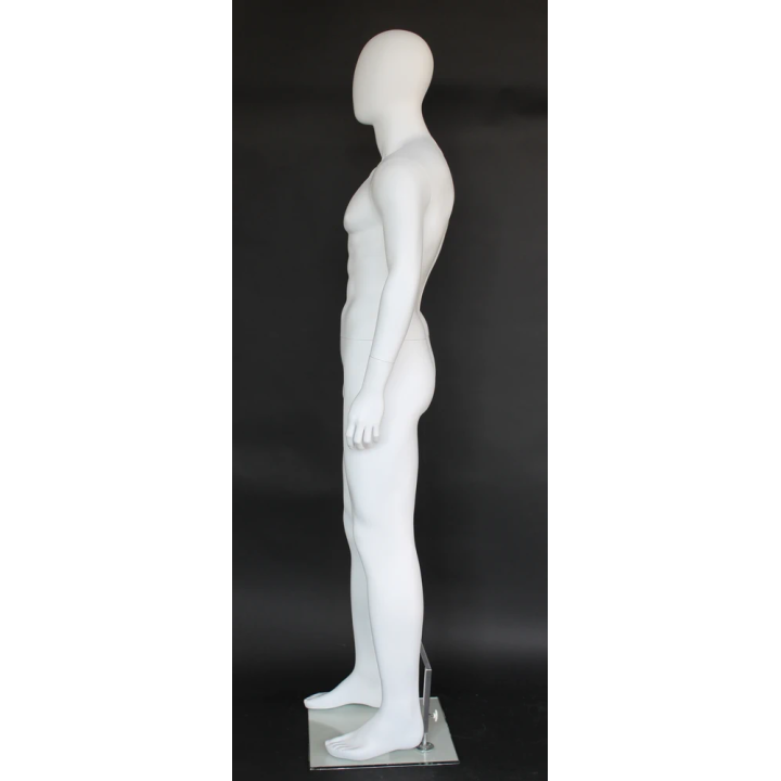 SFM29E-WT 6'1" Muscular Abstract Head Male Mannequin - Matte White