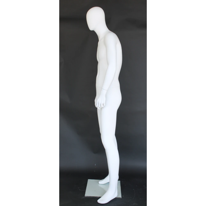 SFM41E-WT - 6 ft 3 in Male Mannequin Egg head Matte white
