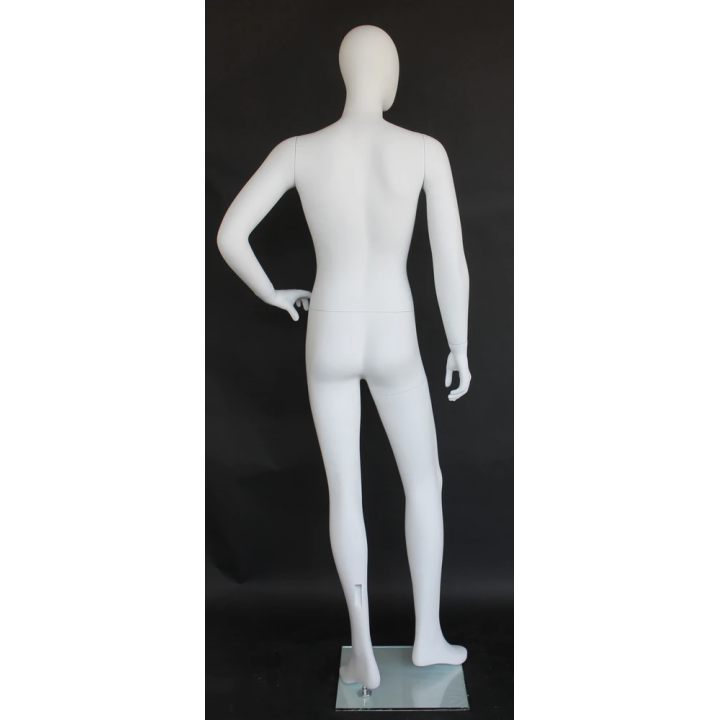 SFM64E-WT - 6 ft 2 in Relaxed Male Mannequin Egg head Matte white