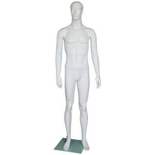 5 ft 10 in Male Mannequin Small Size Featured Face white -SFM72-WT