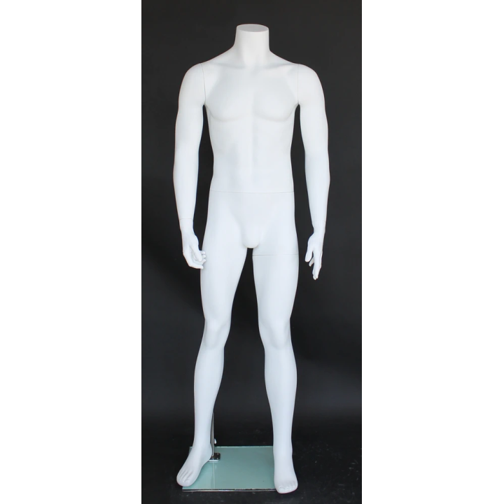 New Headless Full Body Male Mannequin Matte white STM001-WT
