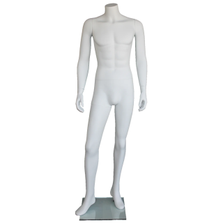 STM005-WT - New Headless Full Body Male Mannequin Matte white