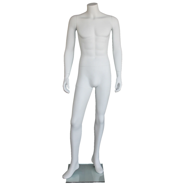 STM005-WT - New Headless Full Body Male Mannequin Matte white