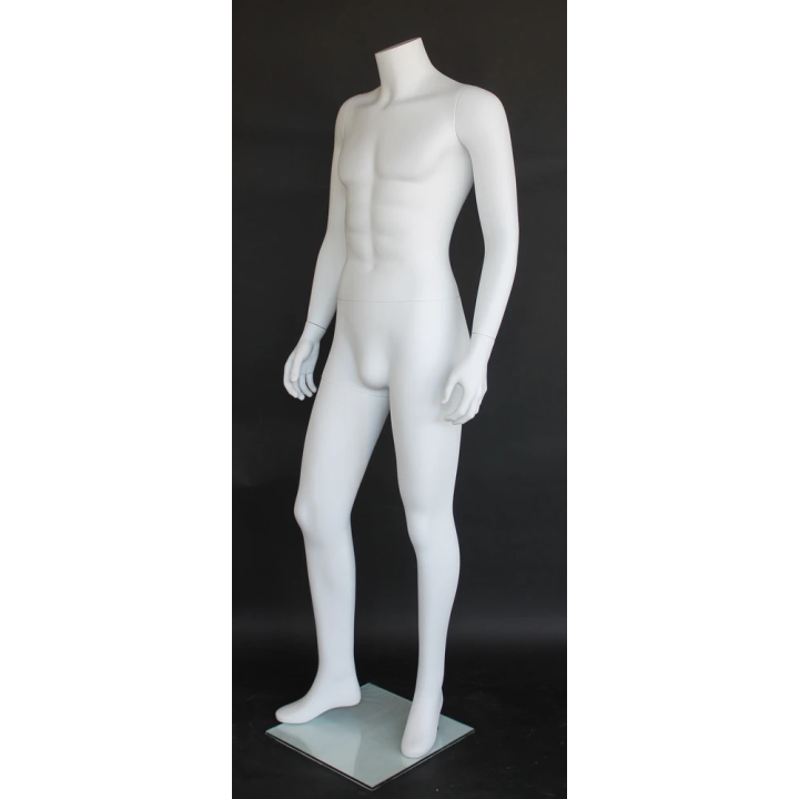 STM005-WT - New Headless Full Body Male Mannequin Matte white