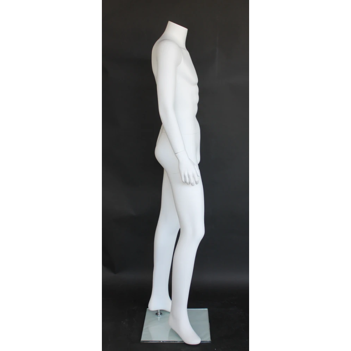 STM005-WT - New Headless Full Body Male Mannequin Matte white