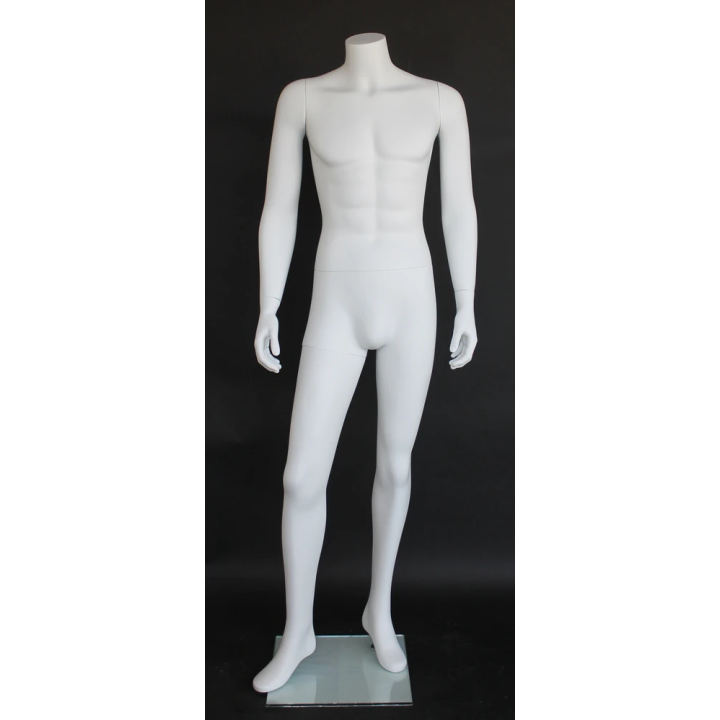 STM005-WT - New Headless Full Body Male Mannequin Matte white