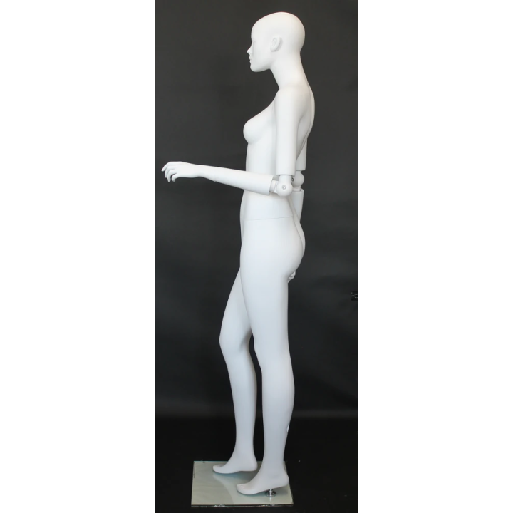 Female Mannequin with Bendable Arms Matte White - SFW39-WT