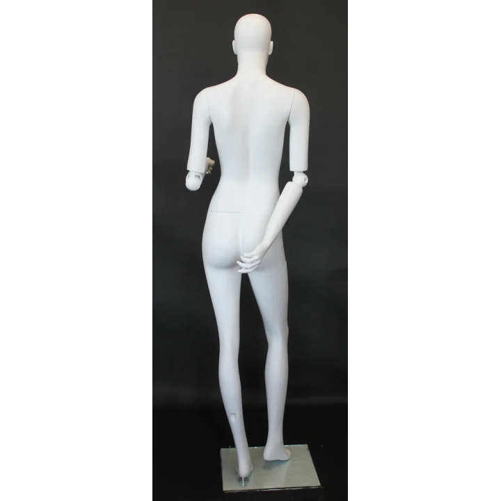 Female Mannequin with Bendable Arms Matte White - SFW39-WT