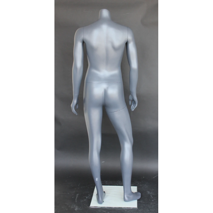 5 ft Matte Gray Athletic Headless Full Body Female Mannequin STB-FH-MG