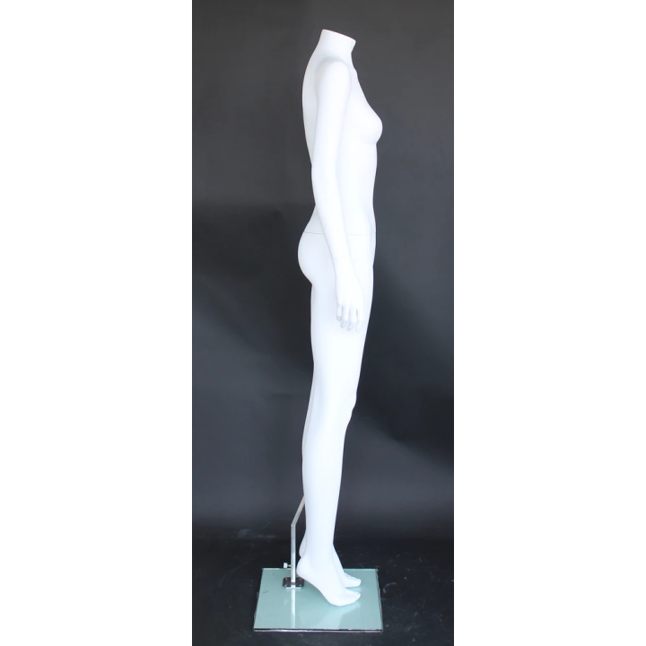 STW002-WT - White Headless Full Body Female Mannequin in Simple Standing pose
