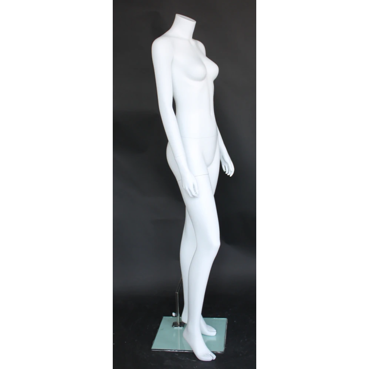 STW003-WT - Small size Headless Full Body Female Mannequin Matte White
