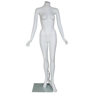5 ft 6 in Headless Full Body Female Mannequin Matte White STW102-WT