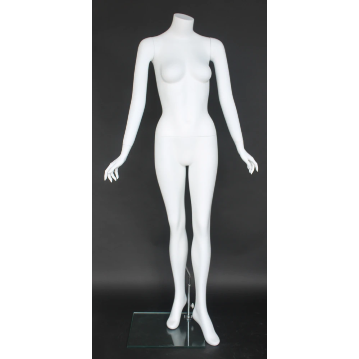 5 ft 6 in Headless Full Body Female Mannequin Matte White STW102-WT