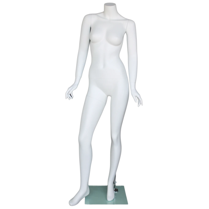 STW103-WT - Fashionable Headless Full Body Female Mannequin Matte White