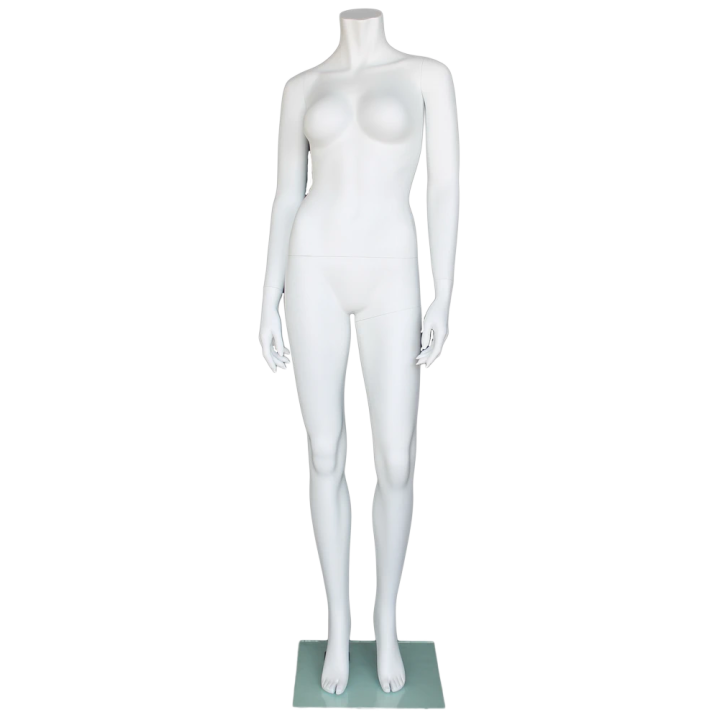 STW105-WT - 5 ft 4 in Headless Full Body Female Mannequin Matte White