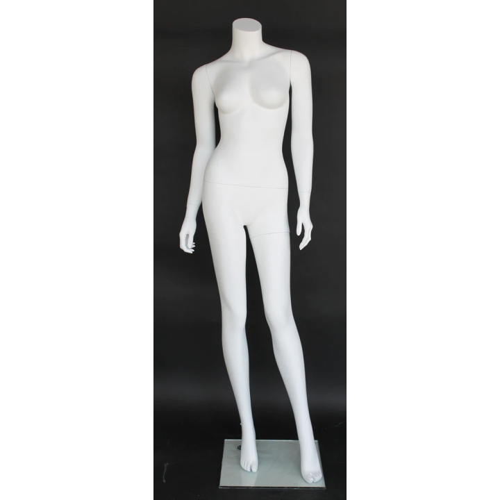 STW108-WT - 5 ft 5 in Headless Full Body Female Mannequin Matte White