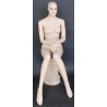 Female Sitting Mannequin Egg head Cross legs Matte White -SFW79E-WT