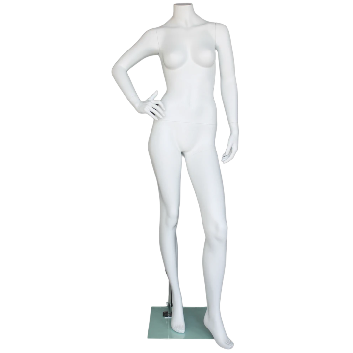 STW110-WT - New Matte White Headless Full Body Female Mannequin